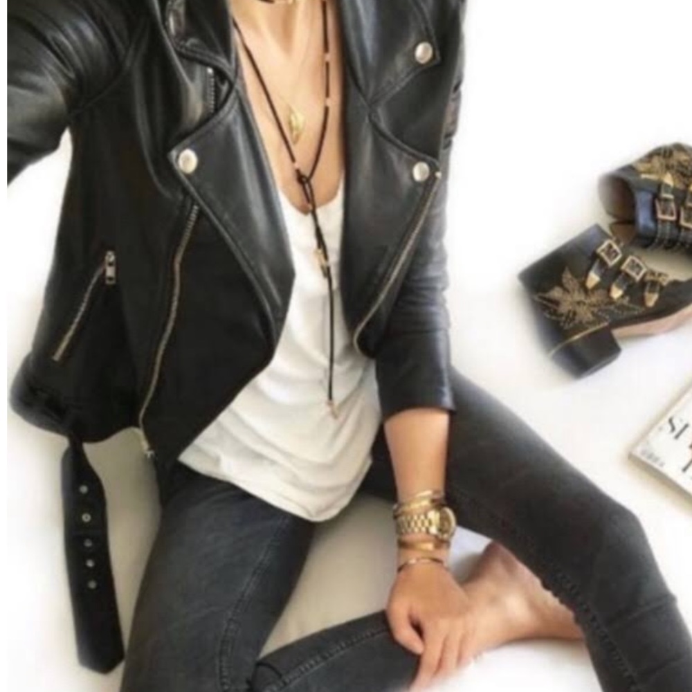 Love Tree Faux Leather Jacket
